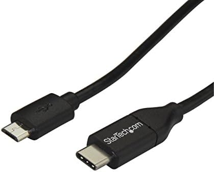 Starch.com USB C do Micro USB kabela - 3 Ft / 1M - USB 2.0 kabel - Micro USB kabel - Micro B USB C kabel - USB 2.0 Tip C, Crna