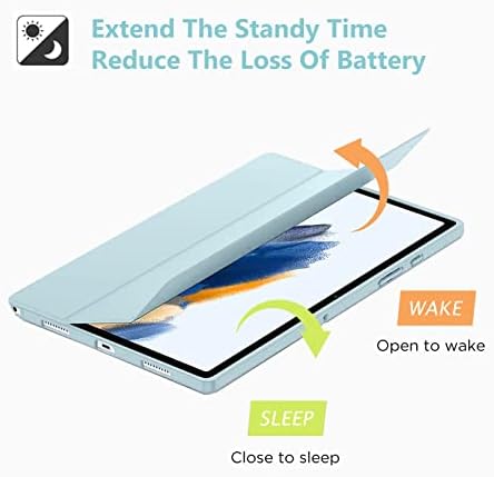 Caszone Case za Samsung Galaxy Tab A8 10,5 inčni 2022 model, ultra tanka lagana TPU tri-preklopna stalak