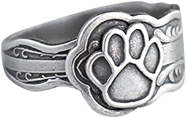 Prstenovi za vjenčanje i angažovanje za žene Retro Slatka prstenasti stil ličnosti Kreativni šapi za pse hladni