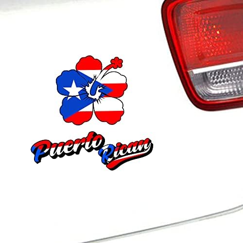 Portoriko naljepnica Portorikanska Zastava Portoriko cvijet za Auto branik automobila Skateboard