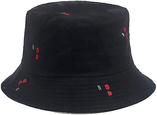 XYIYI slatki šešir sa kantom na plaži Ribarski šeširi za žene, reverzibilna dvostruka Odjeća