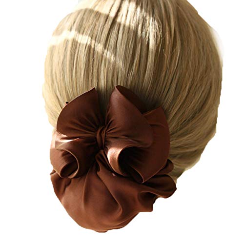Ženska profesionalna maska za punđu za kosu Snood Hairnet 3D Bowknot Decor Barrette Hair Clip 3D Bow Hair