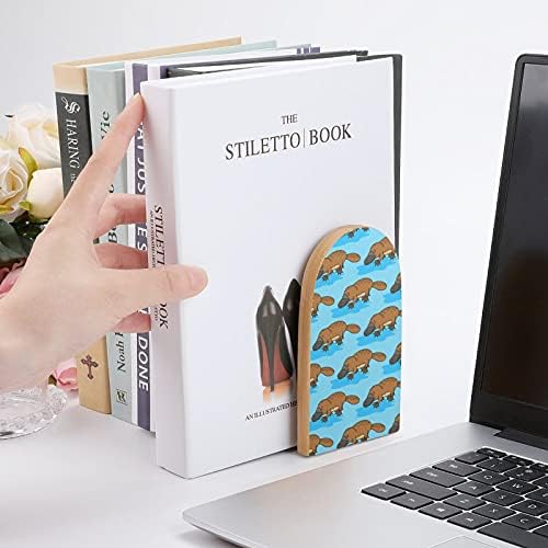 Funny Platypus knjiga završava za police drveni Bookends držač za teške knjige razdjelnik moderni dekorativni