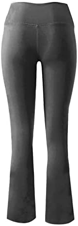 Joga hlače za žene visoki struk v Crossover Bootleg black gamase obične vježbanje atletske hlače