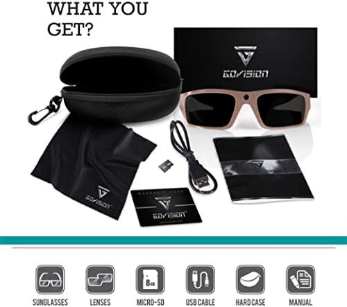 GOVISON SOL 1080p HD naočale za kameru Video snimanje Sportske sunčane naočale sa Bluetooth zvučnicima