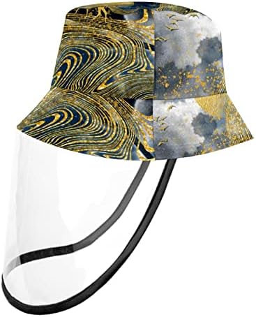 Zaštitni šešir za odrasle sa štitnikom za lice, ribarskom šeširu protiv sunčeve kape, japanski zlatni