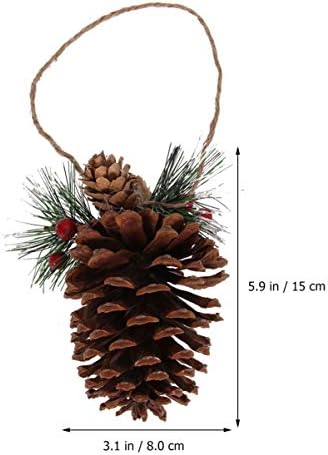 Amosfun Rotor Decor 2pcs Pine CONES Božićni ukrasi Prirodni pineconi sa nizom za Xmas Tree
