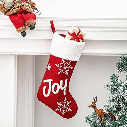 Božićni nosači uzorka Čarape Čarape za odmor Viseći ukrasi PLAJNI PARTY za Xmas Red Obiteljski dekor
