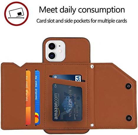 Dooge za iPhone 11 6.1 torbicu za novčanik sa držačem kreditne kartice, Premium kožna torbica