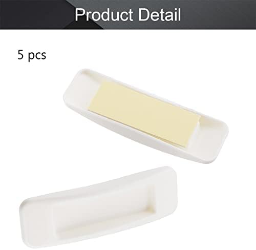 MroMax samoljepljiva ručka drška za drške za kuhinjske ormariće prozor vrata ormara ABS, bijeli 2pcs