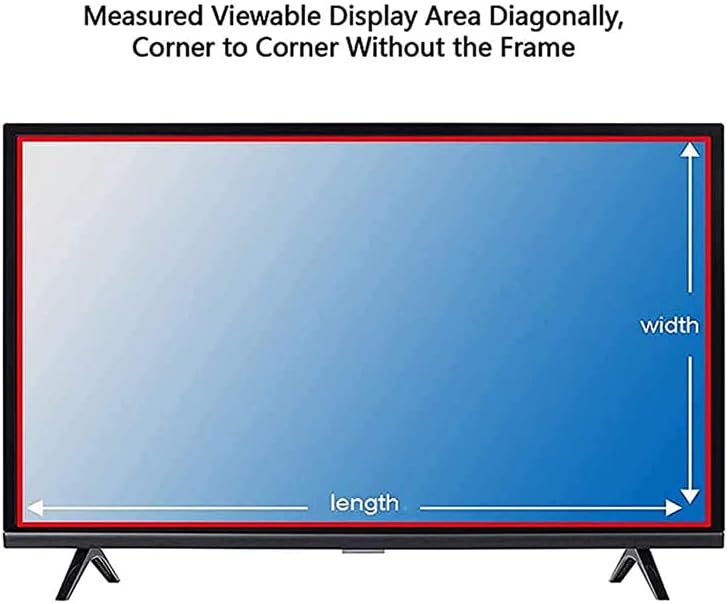 Zaštitnik ekrana za televiziju protiv plavog svjetla 75-85 inča TV sjaj štitnika protiv UV-a