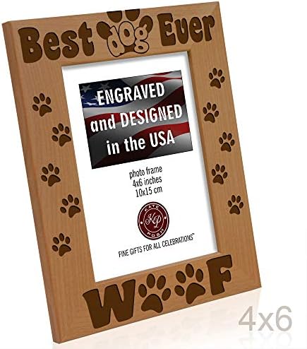 KATE POSH-najbolji pas ikad pas šape i Woof dekor ugravirani okvir za slike