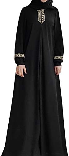 Haljina Kaftan Casual Long Maxi žene veličina haljine musliman Jilbab Abaya Plus Print muslimanska glava
