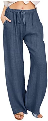 Meymia ženske pamučne pantalone modna casual solid boja labavi elastični pantalona za crtanje labavi