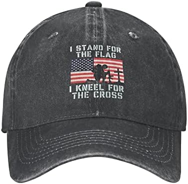 Stojim za zastavu i kleknuti za krst šešir Cross Isus Patriot Christian šešir Vintage Tata kape bejzbol kapu