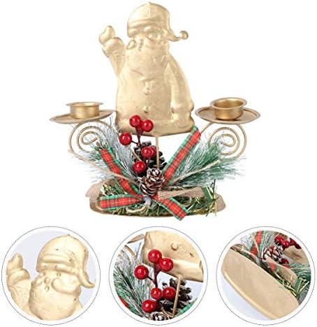 ABOOFAN 3pcs Božić za držače vjenčanje zlatni ukrasi dekoracija dekor sa figuricama stil Elk Metal Ornament