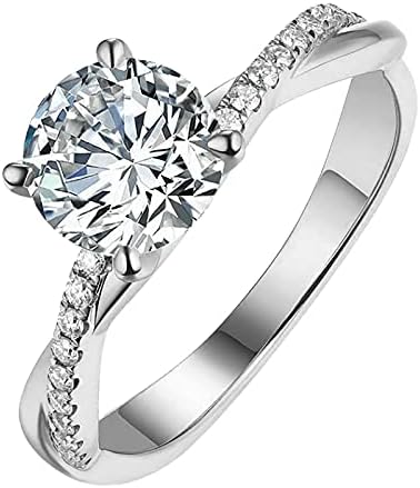Obećaj zaručničke prstenove za njene dijamantne prstenove za ženski rođendanski poklon Zlatni srebrni