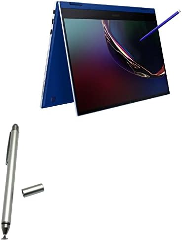 Boxwave Stylus olovkom Kompatibilan je sa Samsung Galaxy Book Flex - Dualtip Capacitive Stylus, Fiber Tip Disc Tip kapacitivni olovka - Metalno srebro
