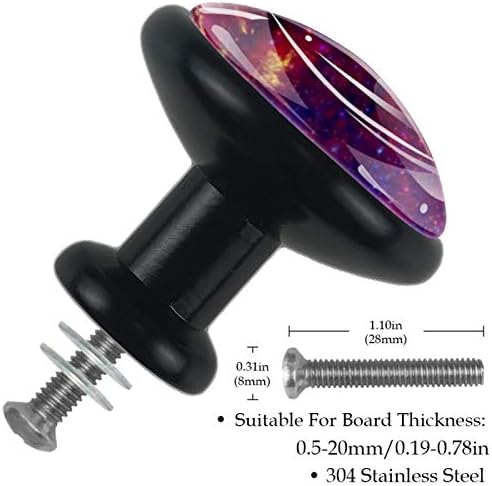 Lagerery metalna dugmad za ladice Galaxy Space Universe mat crna dugmad moderna dugmad za vrata ormarića