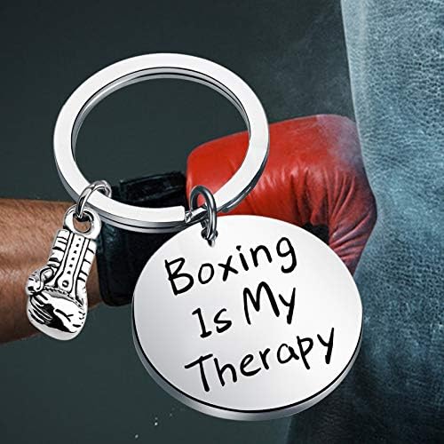 Zuo Bao Boxer Fan poklon bokserske rukavice privjesak za ključeve Boks je moja terapija nakit Inspiracija