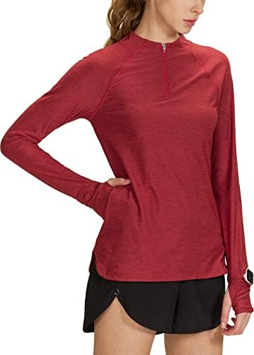 TSLA ženska četvrt zatvarača, pulover, brzo suho dugih rukava, lagana atletska majica