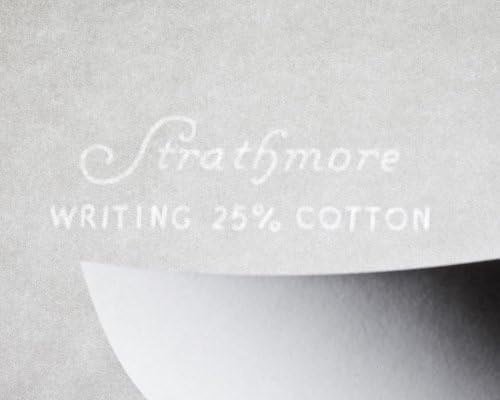 Strathmore papir za pisanje od 25% pamuka ispleten završni sloj 90-svijetla svijetla bijela nijansa