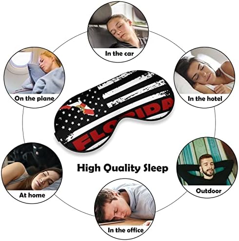 Vintage Florida američka zastava za spavanje za spavanje maska ​​za oči sa podesivom kaišem za