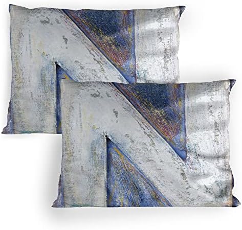 Ambesonne crtani jastuk, lobanja sa prestombenim kosturom Halloween Tema Grunge Grunge, jastučnica za tiskane veličine, 26 x 20, ugljen sivi sivi