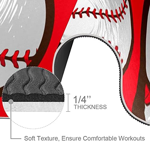 Yoga Mat Sport bejzbol uzorak crvena bijela pozadina ekološka neklizajuća podloga za fitnes vježbe za