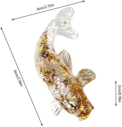 Edgy Crystal Skladištenje Prirodni kristalno šljunčano ljepilo riblje oblika mali ukrasi ukras poklon ukras ukrasi dekor