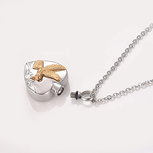Suweile ZLXL424 Ogrlice od nehrđajućeg čelika za urne za pepeo za pepeo Hummingbird urn ogrlica za životinje Kremacija Memorija Jewelry BFBLD