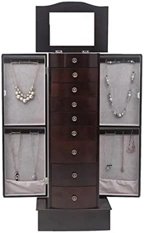 Wdbby kutija za nakit kutija za pohranu ogrlica ogrlica drveni stalak za orahe Organizator američko