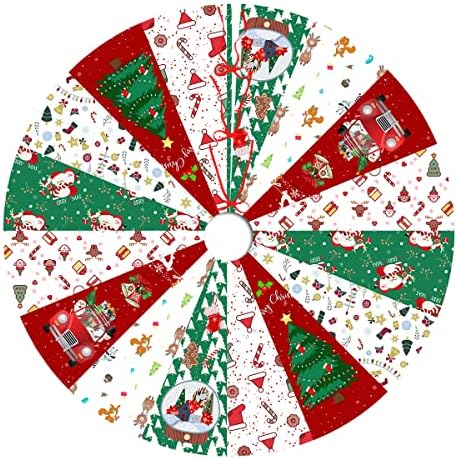 Božićna suknja 36 Xmas Tree Skirts Mat sa snježnim pahuljicama i snjegovinom Santa dizajna za sretan božićni praznični zabava Kućna seoski kuća na otvorenom