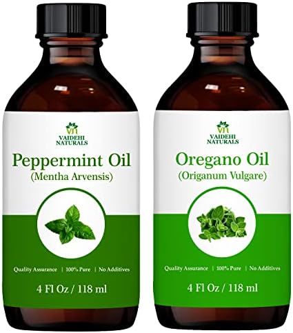 Vaidehi Natures Peppermint Essential Oil i Origano Eterično ulje čisto i prirodno premium