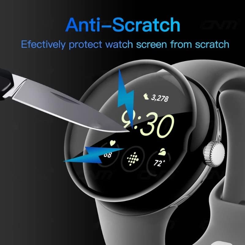 3-pakovanja zaštitnika zaslona Kompatibilan sa protektor zaslona Google Pixel Watch, ušteda za zaštitu od zaslona u kaljenoj staklo za Google Pixel Watch