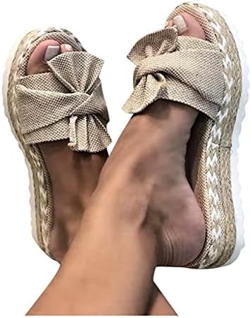Gibobby sandale za žene Dressy Bow Stan Comfy platforma Sandal Wedge Cipele Modna ljetna plaža