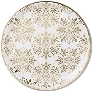 Coterie Gold Snowflake salvete i ploče za 10 osoba | Turističke ploče i salvete, Snowflake Party isporuke, zimske