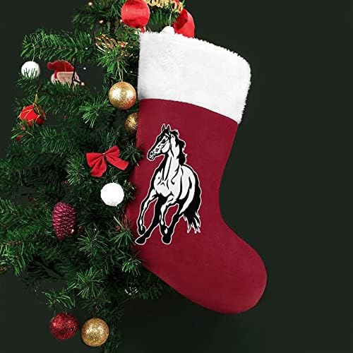 Arapski konjski božićni čarapa čarape sa plišanim kaminom visi za Xmas Tree Decor Decor