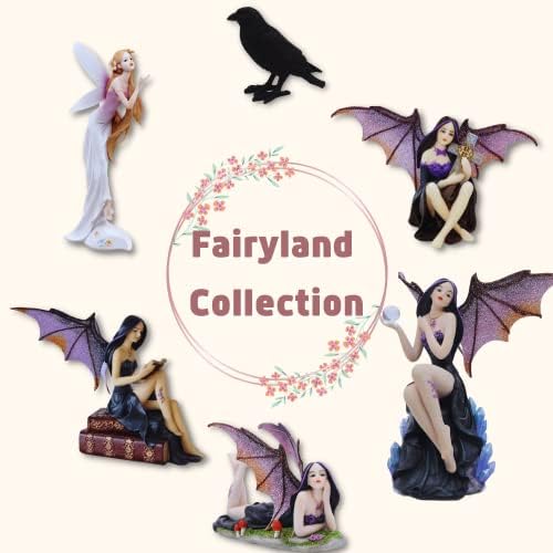 Comfy hour bajkska kolekcija 9 Reading Book Tamne Fairy Witch Figurine, Kućni ukras i kolekcionarstvo, Polyresin