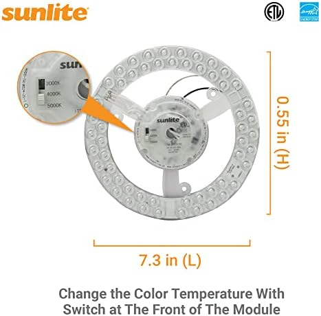 Sunlit 88479 73-inčni AC LED svjetlosni modul, 15 vata, 1350 lumena, u boji za 4k / 40k / 50k,