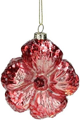3.5 iridescentne nijanse ružičastog stakla cvijet Božić Ornament | Ra skladište