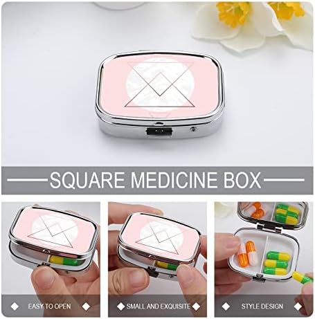 Metalna Kutija Za Pilule Triangle Prenosiva Kutija Za Lekove Organizator Vitamina Držač Kontejner