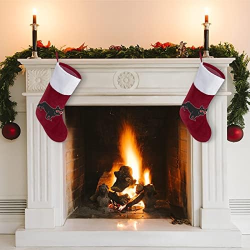 Slatki francuski buldog božićni viseći čarape za čarape za Xmas Tree Kamin za odmor Kućni kućni dekor