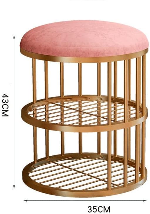 MFCHY Light luksuzne promjene cipele stolica za stolice Sofa okrugla stolica s metalnim stalak