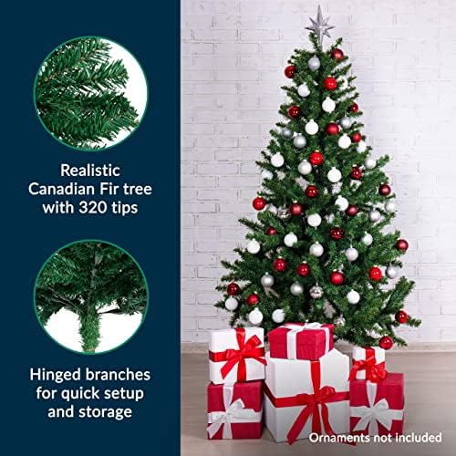 4 FT Premium božićno drvce sa 320 savjeta za punoću - umjetna kanadska jela puna tijela malog božićnog