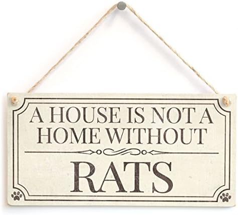 Meijiafei kuća nije dom bez pacova - poklon znak/plaketa za kućne ljubimce vlasnici pacova 10 x5