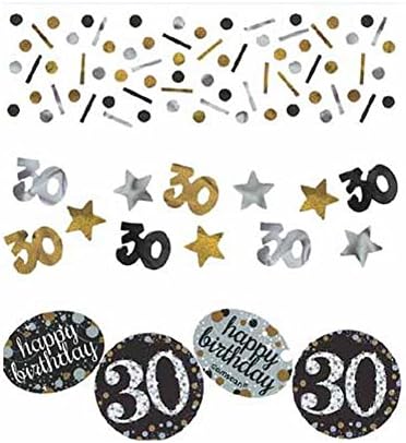 Amscan Sparkull Proslava 30. rođendana Confetti, 1,2 oz, višebojni