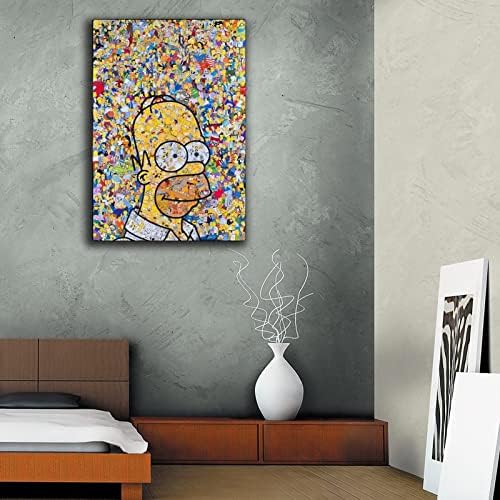 Cartoon Homer Los-Simpsons Platno Art Poster i zidna umjetnost Slika Print Modern Obiteljski krevet