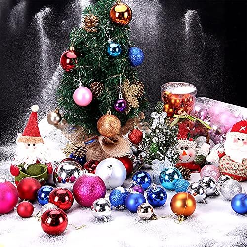 Dekika izvrsne božićne ukrasne poklone, božićne kugle ukrase, 24pcs male otporne na božićne kuglice za božićne stable za Xmas Holiday Fanding Party Dekoracija 1,57-inčni