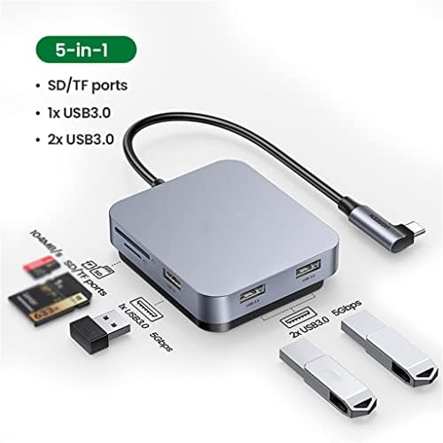 N / A 5 u 1 tip UGREEN USB C HUB na USB 3.0 5Gbps TF / SD kartica 104mb / s dodatna oprema magnetna